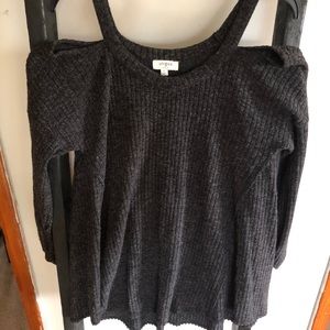 Cold shoulder sweater